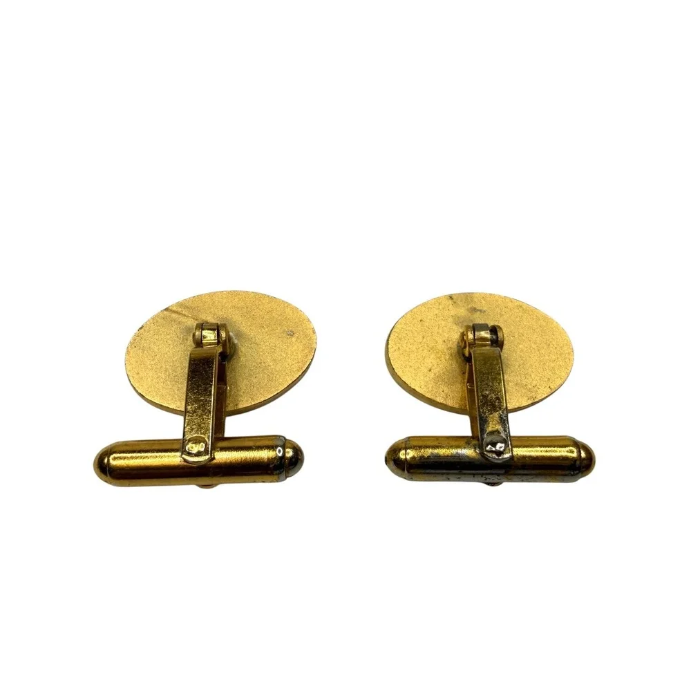 USMA West Point Duty Honor Country Gold Tone Cuff Links Militaria Military